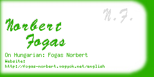 norbert fogas business card